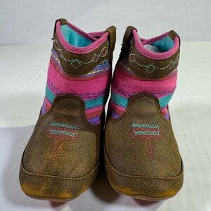 Twister – Western Infant Booties ( Pink )
